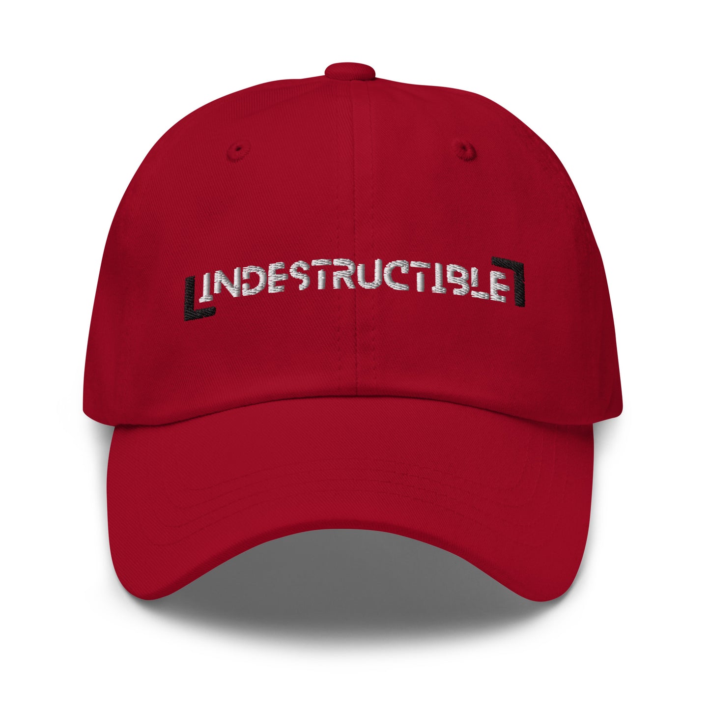 red indestructible cap or hat