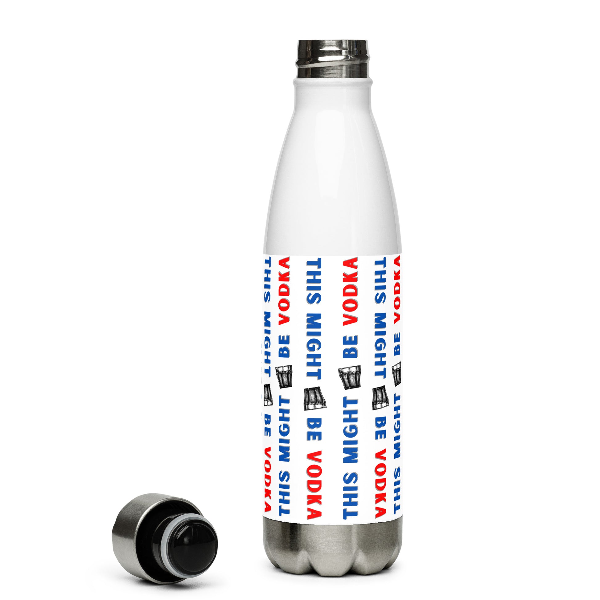 17oz water bottle with caption "This Might Be Vodka"